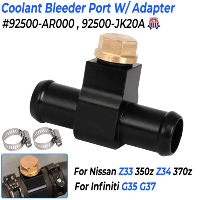 For Nissan Z33 350z Z34 370z Infiniti G35 G37 Coolant Bleeder Port With Adapter Foto 1 de 4