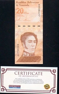 VENEZUELA 20 Digital QTY 1 PC Pick number P-117 CIRC Currency 2021 - Picture 1 of 6