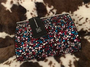 NEW INC Loryy Embellished Sparkle Clutch with Chain Crossbody Strap NWT $99 - Picture 1 of 4