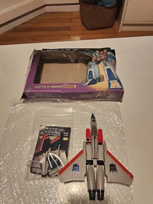 Transformers G1 Starscream 1984 Hasbro Con Accesorios Caja Y Manual - Imagen 1 de 4