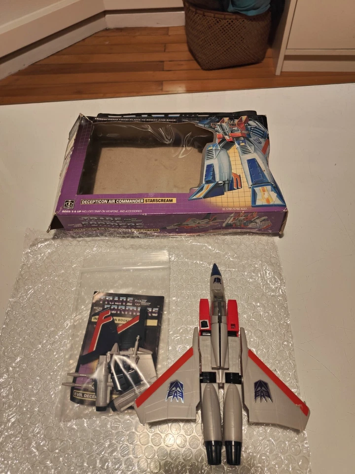 Transformers G1 Starscream 1984 Hasbro Con Accesorios Caja Y Manual - Imagen 1 de 4
