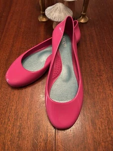 Oka-B Women's Taylor Shiny Ballet Flats, Sangria Pink, Size 8 Made USA - Picture 1 of 5