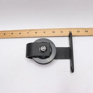Rustic Non-Bypass Sliding Barn Door Hardware Kit Black - GLIDE ROLLER ONLY - Picture 1 of 5