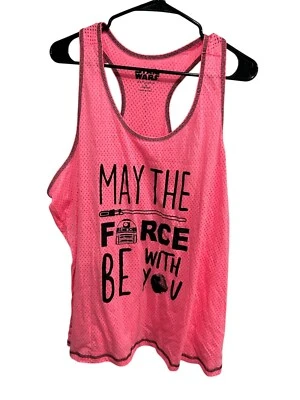 Star Wars Womens Racerback Tank Top Pink Sleepwear 3X - Image 1 of 4