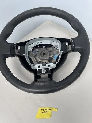 2007-2012 NISSAN SENTRA STEERING WHEEL BLACK LEATHER OEM - Image 1 of 3