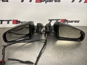 AUDI A3 2007 MK2 3DR ELECTRIC WING MIRRORS PAIR SET BLACK E1010754 - Picture 1 of 4