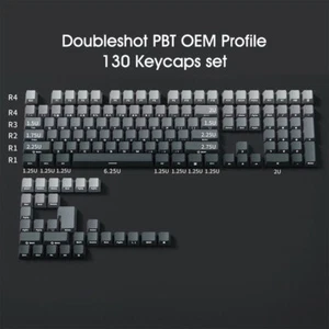 Double Shot Side Print PBT 134 Keycaps Set for Cherry MX Mechanical Keyboards - Picture 1 of 18