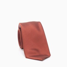 NEW $52 MENS ALFANI COPPER BROWN 100% SILK NECK TIE ONE SIZE