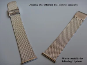 18 19 20 MM Braccialetto Nuovo Mesh a Maglie Milanese Acciaio Inossidabile - Foto 1 di 12