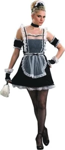 Woman Halloween Costume Chamber Maid Costume Full Figure - Picture 1 of 2