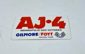 Vintage AJ Foyt 4 Indianapolis 500 Victories Decal - Picture 1 of 1