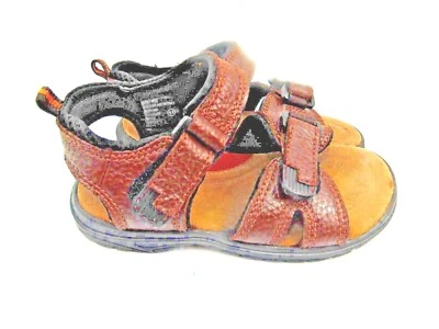 LITTLE Boys SANDALIAS MARCA CHEROKEE TALLA 11 MARRÓN Cuero Superior Foto 1 de 4