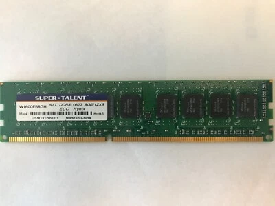 Super Talent STT DDR3 1600 8GB I5 12X8 ECC Hynix RAM W1600EB8GH - Image 1 of 2