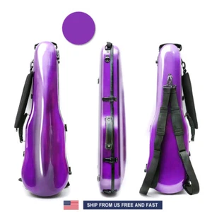 Estuche para violín 4/4 tamaño completo fibra de carbono fuerte mango portátil duradero - Imagen 1 de 20