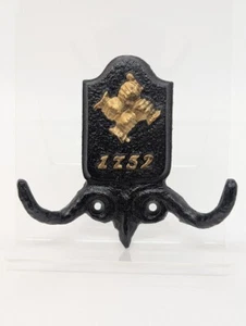Cast Iron Hooks - 1752 Fire Emblem - Philadelphia Contributionship, Ben Franklin - Picture 1 of 3