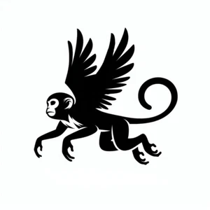 Wizard of Oz Flying Monkey Die Cut Car Laptop Vinyl Sticker Decal Left or Right - Picture 1 of 5