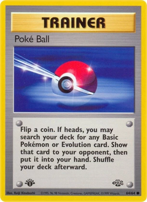 Poke Ball - 64/64 - Pokemon TCG Jungle (1999) - MP - 1st Edition - WOTC - Image 1 of 1