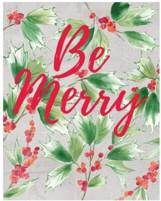 Caspari  Be Merry Christmas Cards Box of 16 Cards with Envelopes - Image 1 of 2