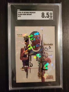 KOBE BRYANT SGC 8.5 1998-99 SKYBOX PREMIUM BASKETBALL #1DDD 3DS LAKERS - Picture 1 of 9