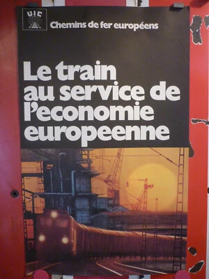 affiche SNCF chemin de fer Européen  1970- 1980 - Photo 1/4