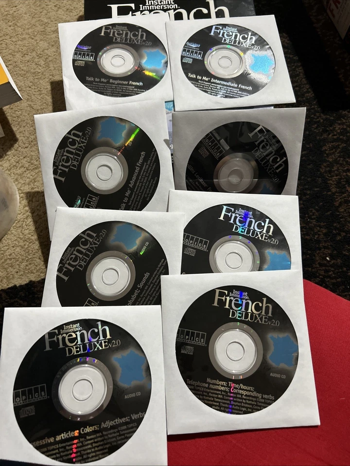 Instant Immersion French Deluxe v 2.0 by Topics Entertainment 8 CDs LEARN FRENCH - Image 1 of 1