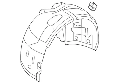 Genuine Audi Fender Liner 8W6-821-171-C - Image 1 of 2