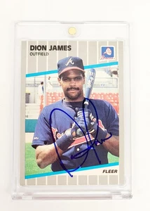 AUTHENTIC AUTOGRAPH AUTO Dion James signed 1989 Fleer ATLANTA BRAVES BASEBALL ⚾️ - Bild 1 von 2
