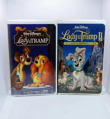 VHS - Walt Disney's Lady and the Tramp / Lady and the Tramp II  "Clamshells" - Image 1 of 4