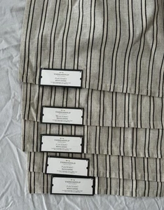 Threshold Striped Tan and Brown Placemat Set of 5 - Picture 1 of 3