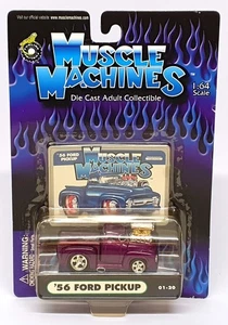 Muscle Machines 1/64 Scale 71161 01-20 - 1956 Ford Pick-Up Truck - Purple - Picture 1 of 5