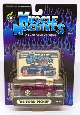 Muscle Machines 1/64 Scale 71161 01-20 - 1956 Ford Pick-Up Truck - Purple - Image 1 of 4