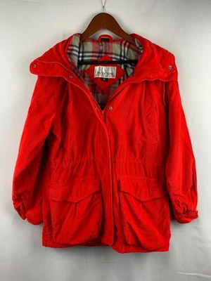 Chaqueta con capucha de pana roja vintage Pacific Trail para mujer talla S Foto 1 de 4