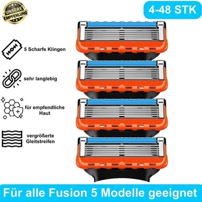 NOVARIA Rasierklingen für Original Gillette Fusion Proglide Klingen Ersatz Rasierklingen