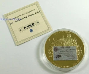 Windsor Mint Gold Plated British £5 Banknote Commemorative Coin & COA 2010 - Picture 1 of 9