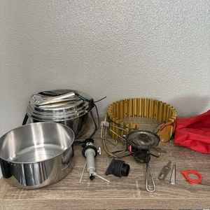 MSR Whisperlite Backpack Stove & MSR Alpine Pot Cookset Heat Exchanger Camping - Picture 1 of 15