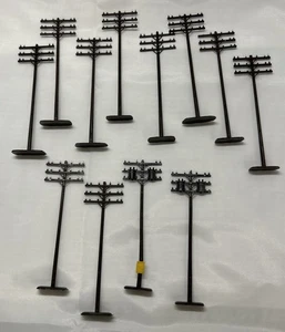 Juego de postes telefónicos Tyco Telegraph de 12 escala HO 121:100 - Imagen 1 de 5