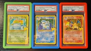 Pokemon Celebrations Collection CHARIZARD BLASTOISE VENUSAUR Base Set PSA 10 Gem - Picture 1 of 2