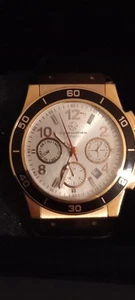 Mathis Montabon Uhr Goldfarben Echtleder - Bild 1 von 6