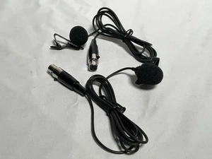 Black Lavalier Lapel Black Condenser Mic Microphone for Audio Technica PAIR - Picture 1 of 3