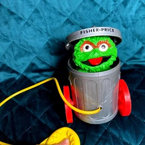 Vintage Retro Fisher-Price Oscar The Grouch Sesame Street Toy 177 Kids Toy OG - Picture 1 of 8