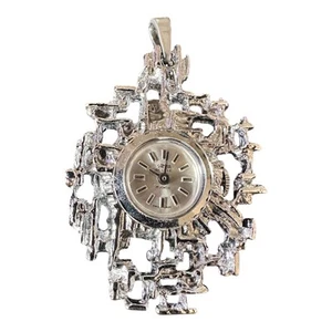 MCM Brutalist SAMBA De Luxe 17 Jewels Watch Pendant Swiss Made #1395 Working - Picture 1 of 5