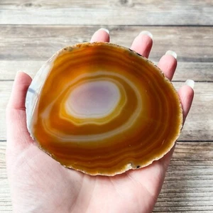 Sottobicchiere Geode Arancione Bruciato Fetta di Agata Rossa Taglia 3 - Foto 1 di 5