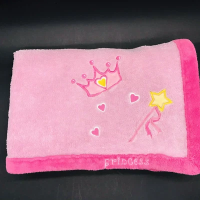 Manta Princesa Bebé Corona Tiara Varita Bordada Felpa S L Hogar Moda Foto 1 de 4