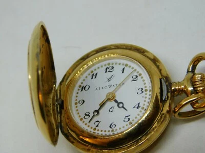 AeroWatch Hecho en Suiza Cuarzo Analógico Mujer Colgante Reloj Bolsillo Batería Nueva Foto 1 de 4