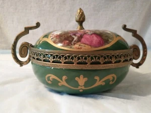 Sevres Porcelain & Bronze Lidded Box - Bild 1 von 6