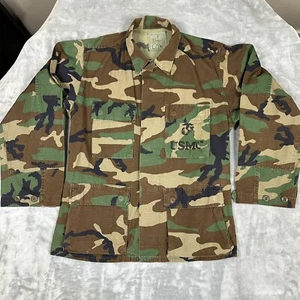 Vintage 80er US Marine Corps Combat Jacket Small Short Woodland Camouflage Pattern - Bild 1 von 14