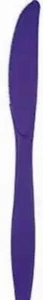 Purple Heavy Duty Plastic Knives 24 Per Pack Tableware Supplies Decorations - Picture 1 of 1