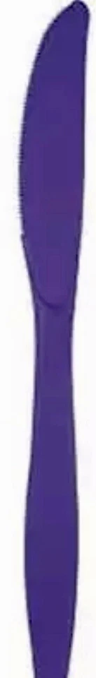 Purple Heavy Duty Plastic Knives 24 Per Pack Tableware Supplies Decorations - Image 1 of 1
