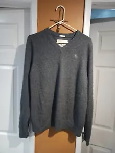 Abercrombie & Fitch Men's Medium Gray 100% Cashmere 'Muscle' Sweater. Size XXL - Picture 1 of 9