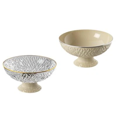 Pedestal Fruit Bowl with Drainer for Table Centerpiece Kitchen Countetop - Image 1 of 2